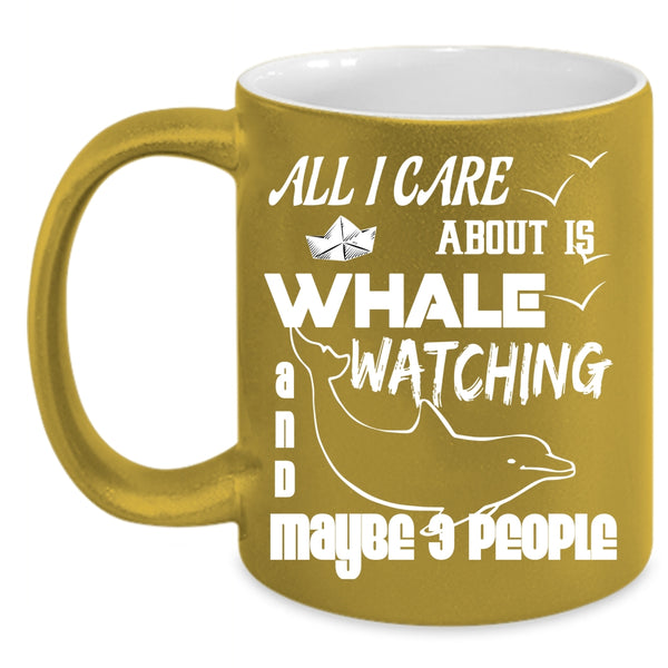 I Love Whale Watching Coffee Mug, Outdoor Activity Coffee Cup