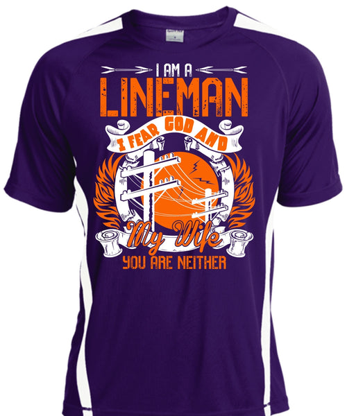 I Am A Lineman T Shirt, I Fear God And My Wife T Shirt, Cool Shirt