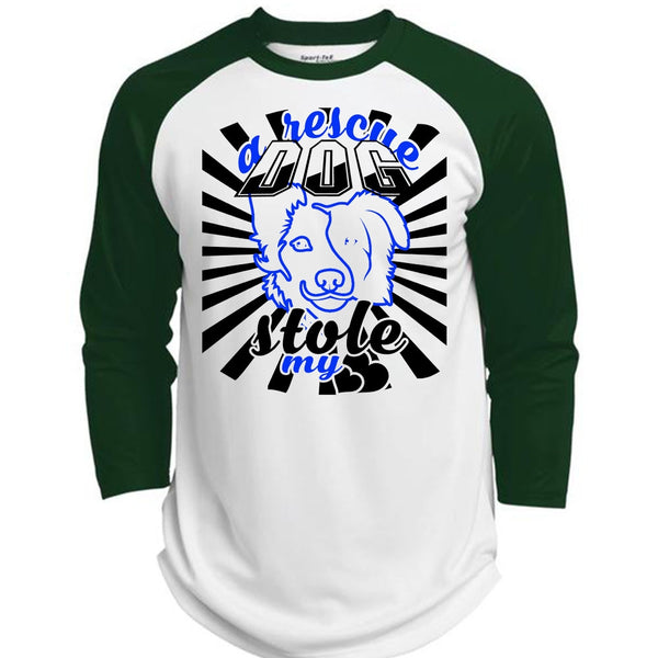 A Rescue Dog Stole My Heart T Shirt, My Life T Shirt, I Love Dog T Shirt  (Polyester Game Baseball Jersey)