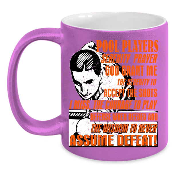Pool Players Coffee Mug, Serenity Prayer Coffee Cup