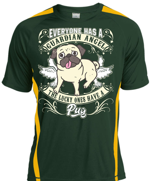 The Lucky Ones Have A Pug T Shirt, Everyone Has A Guardian Angel T Shirt, Cool Shirt