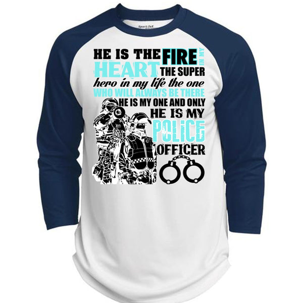 He Is My Police Officer T Shirt, I Love Police T Shirt, Awesome T-Shirts  (Polyester Game Baseball Jersey)