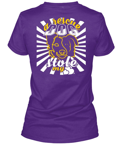 A Rescue Dog Stole My Heart T Shirt, I Love Dog T Shirt