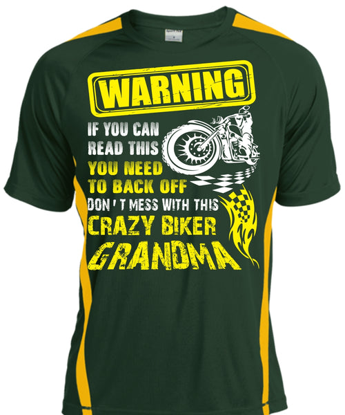 Don't Mess With This Crazy Biker Grandma T Shirt, Sport T Shirt