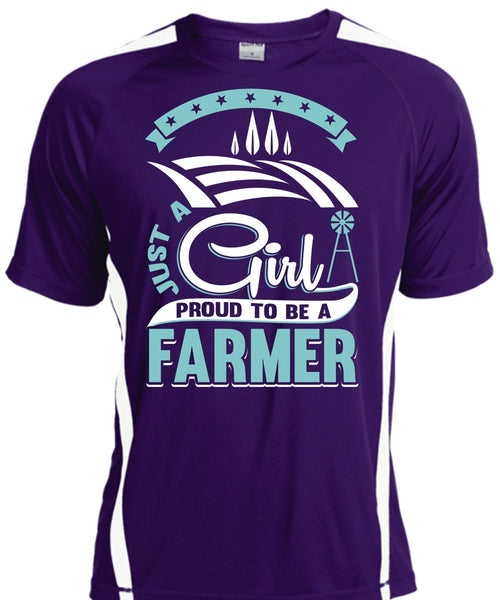 Just A Girl Proud To Be A Farmer T Shirt, Being A Farmer T Shirt, Cool Shirt