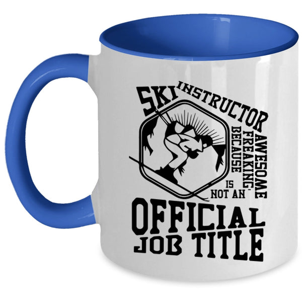 Cute Ski Instructor Coffee Mug, Awesome Ski Instructor Accent Mug