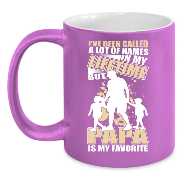 Papa Is My Favorite Name Coffee Mug, Gift For Dad Coffee Cup