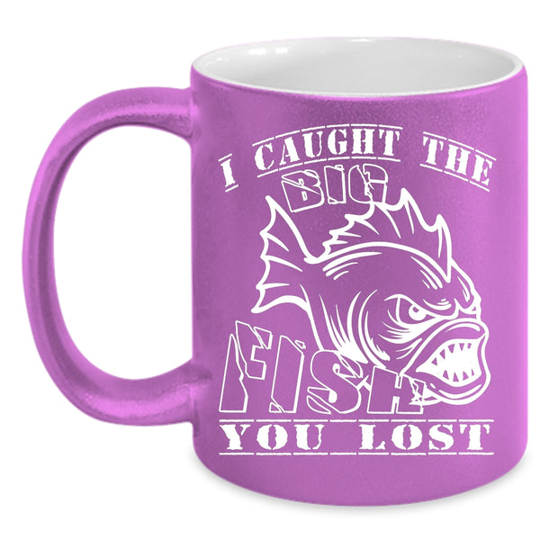 I Caught The Big Fish Coffee Mug, Awesome Fisher Coffee Cup