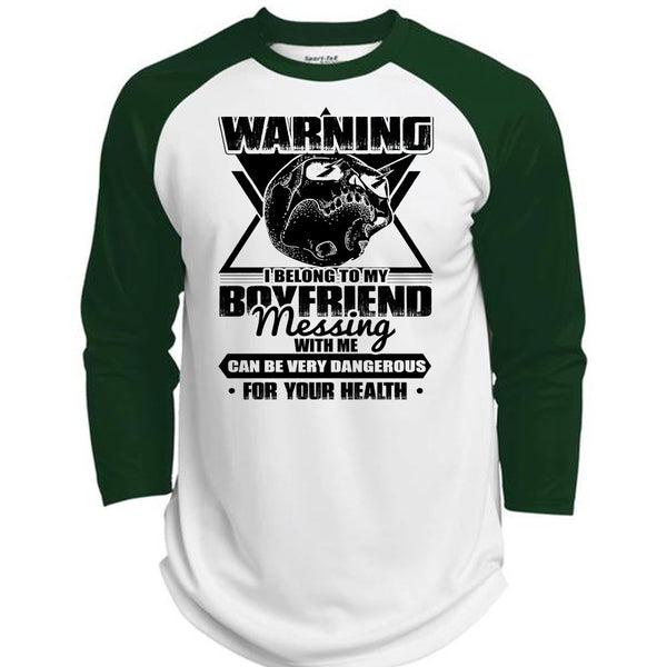 I Belong To My Boyfriend T Shirt, I Love Husband T Shirt, Awesome T-Shirts  (Polyester Game Baseball Jersey)