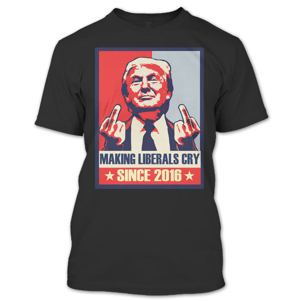 A black t-shirt with the shopify logo