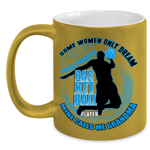 Mine Calls Me Grandma Coffee Mug, Favorite Basketball Player Accent Mug