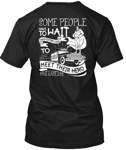 A black t-shirt with the shopify logo