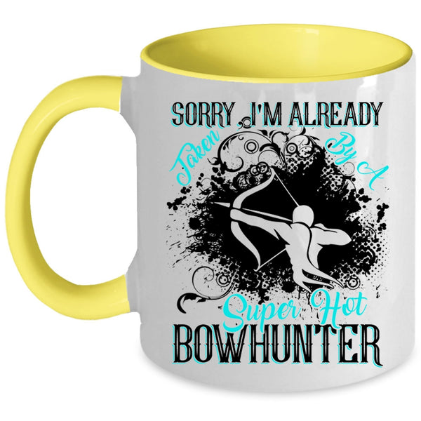Marry Coffee Mug, I'm Already Taken By A Hot Bowhunter Accent Mug