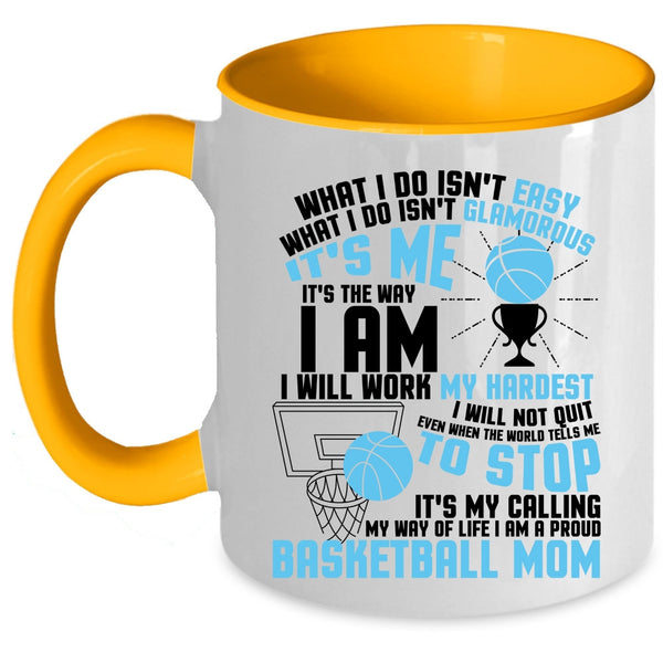 It's My Calling My Wife Of Life Coffee Mug, I Am A Proud Basketball Mom Accent Mug