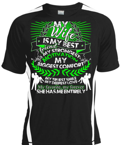 A black t-shirt with the shopify logo