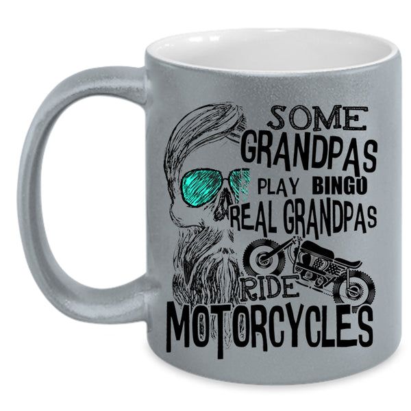 Awesome Grandpas Coffee Mug, Real Grandpas Ride Motorcycles Accent Mug
