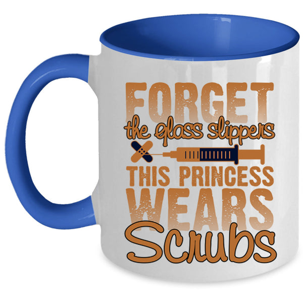 Lovely Nurses Coffee Mug, This Princess Wears Scrubs Accent Mug