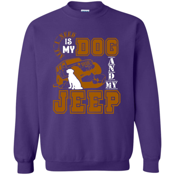 And My Jeep T Shirt, I Love My Jeep And Dog Sweatshirt
