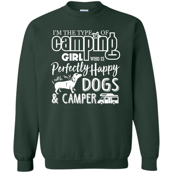 Happy With My Dogs & Camper T Shirt, Coolest Camper Sweatshirt