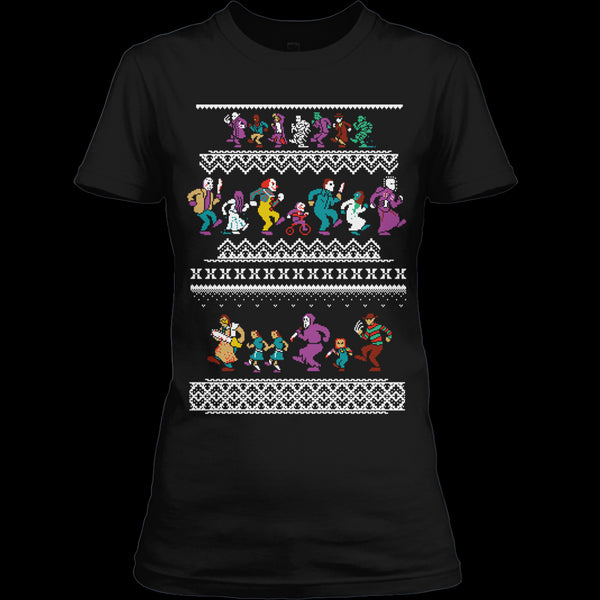 A black t-shirt with the shopify logo