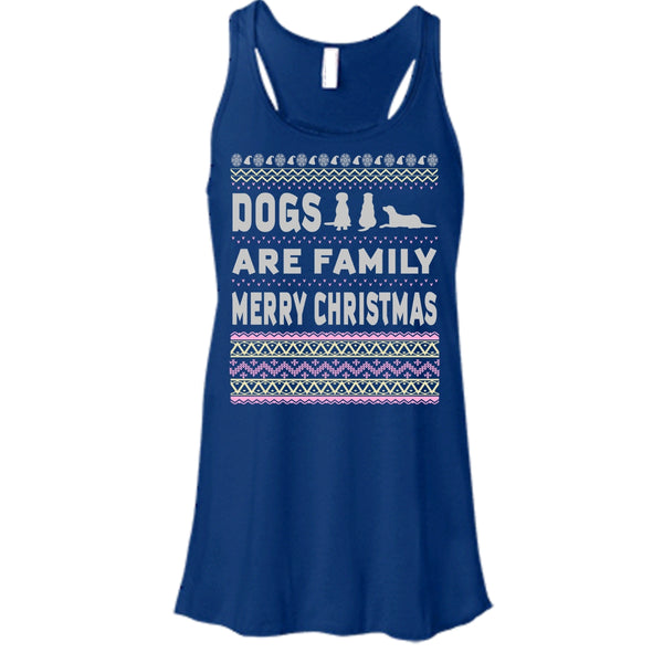 Dog Are Family T Shirt, Merry Christmas Tank Top