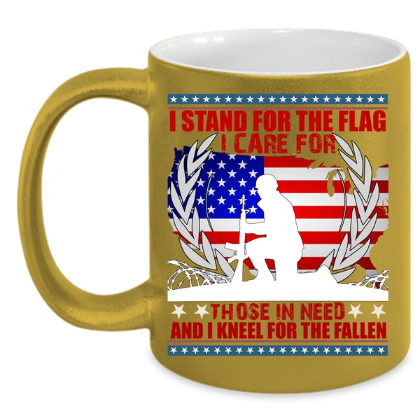 I Stand For The Flag Coffee Mug, Cool American Flag Coffee Cup