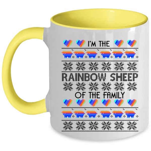 Christmas Coffee Mug, I'm The Rainbow Sheep Of The Family Accent Mug