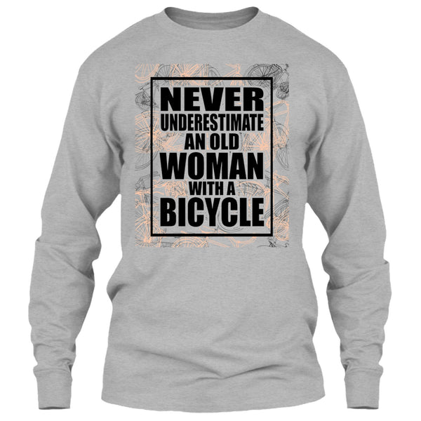 Never Underestimate T Shirt, Coolest Bicycle T Shirt