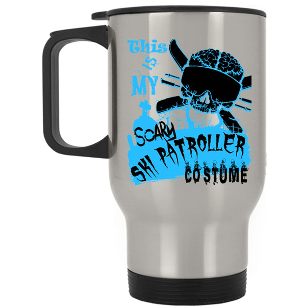 Halloween Travel Mug, This is My Scary Ski Patroller Costume Mug