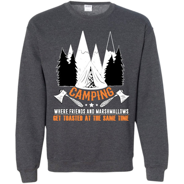 Where Friends And Marshmalows T Shirt, Coolest Camping Sweatshirt