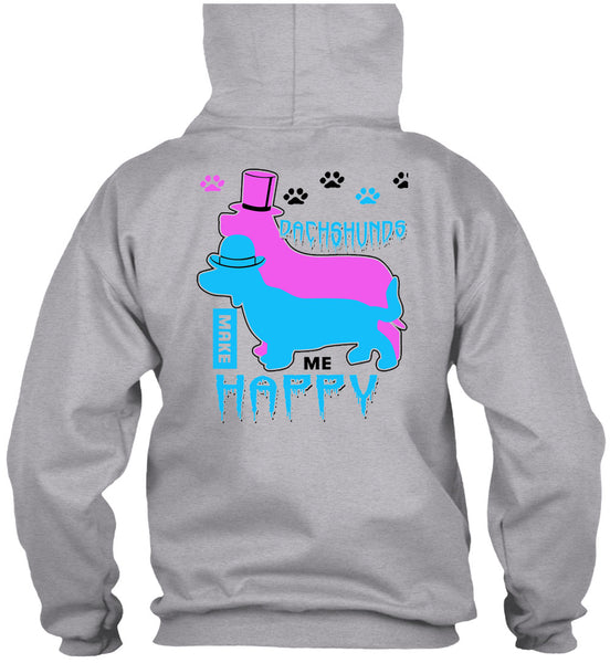 Dachshunds Make Me Happy T Shirt, I Love My Dogs T Shirt