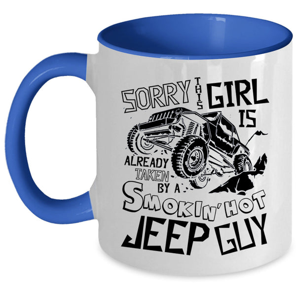 Married Coffee Mug, This Girl Is Already Taken By A Jeep Guy Accent Mug