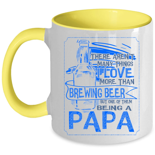Being A Papa Coffee Mug, I Love More Than Brewing Beer Accent Mug