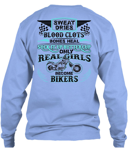Real Girls Become Bikers T Shirt, I Love Biking T Shirt