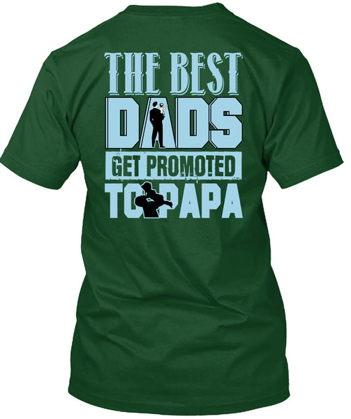The Best Dads Get Promoted To Papa T Shirt, Being A Papa T Shirt