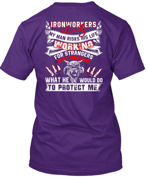 Ironworkers Lady T Shirt, I Love Ironworker T Shirt
