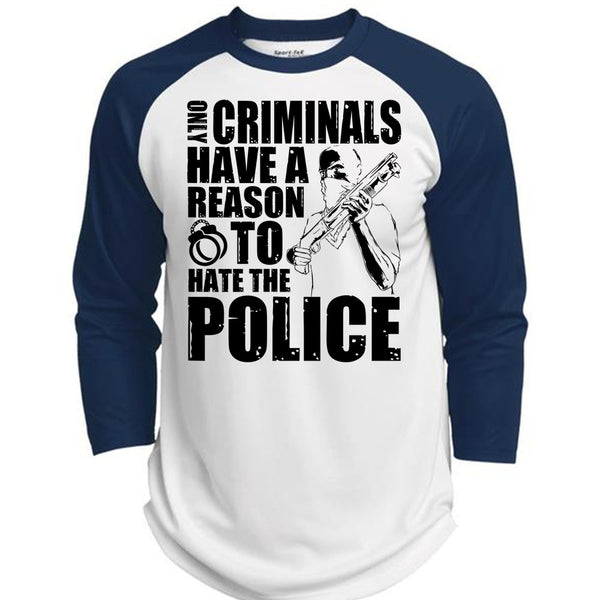 Reason To Hate The Police T Shirt, I Love Police T Shirt, Awesome T-Shirts  (Polyester Game Baseball Jersey)