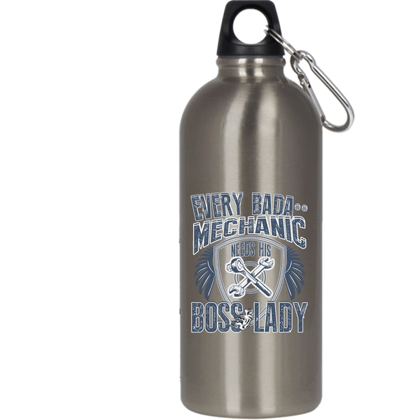 Every Mechanic Needs His Boss Lady 20 oz Stainless Steel Bottle,Funny Mechanics Outdoor Sports Water Bottle