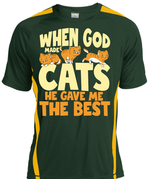 When God Made Cats T Shirt, He Gave Me The Best T Shirt, Cool Shirt
