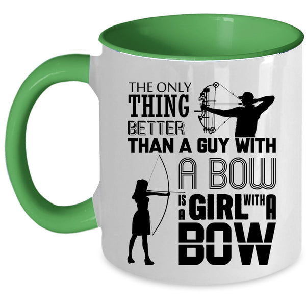 A Girl With A Bow Coffee Mug, Guy With A Bow Accent Mug