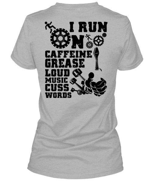 I Run On Caffeine T Shirt, I Love Mechanic T Shirt