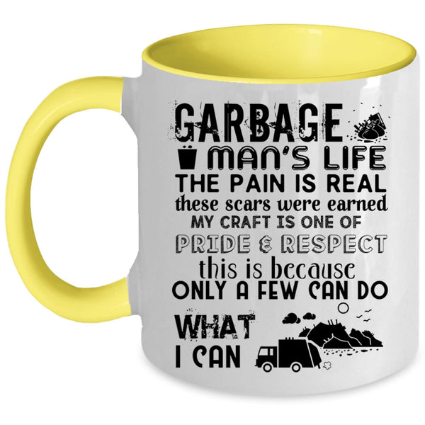 Awesome Gift For Garbage Man Coffee Mug, Garbage Man's Life Accent Mug