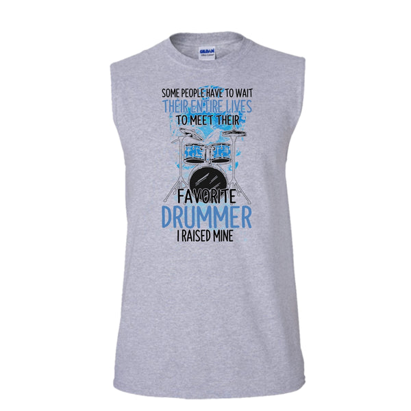 Their Favorite Drummer T Shirt, Coolest Drummer T Shirt, Awesome t-shirts (Men's Cotton Sleeveless)