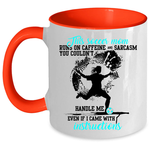 Funny Gift For Mom Coffee Mug, Cute Soccer Mom Accent Mug