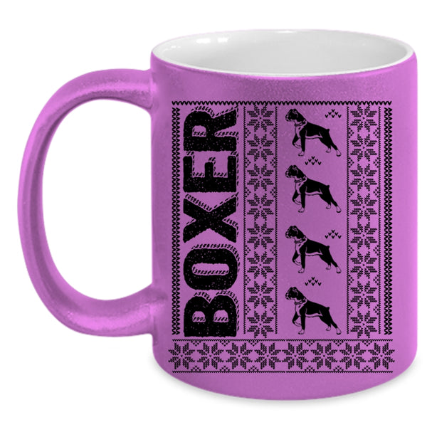 Christmas Gift For Daughter Coffee Mug, Cute Boxer Accent Mug