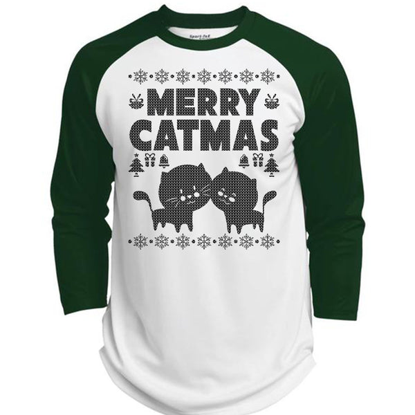 Merry Catmas T Shirt, Noel Christmas T Shirt, Awesome T-Shirts  (Polyester Game Baseball Jersey)