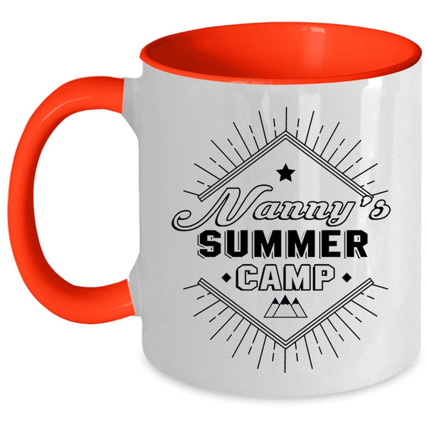Cool Camping Nanny Coffee Mug, Nanny's Summer Camp Accent Mug