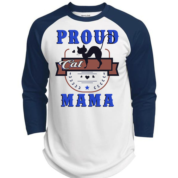 Proud Cat Mama T Shirt, Being A Mother T Shirt, Awesome T-Shirts  (Polyester Game Baseball Jersey)