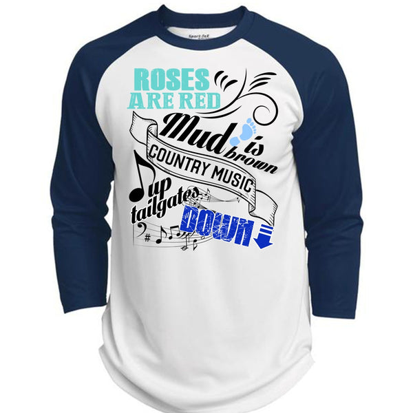 Roses Are Red T Shirt, I Love Music T Shirt, Awesome T-Shirts  (Polyester Game Baseball Jersey)