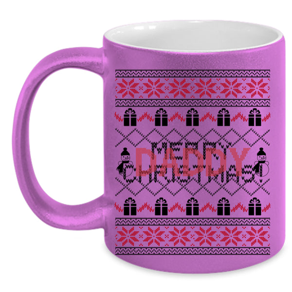 Cute Daddy Coffee Mug, Merry Christmas Accent Mug
